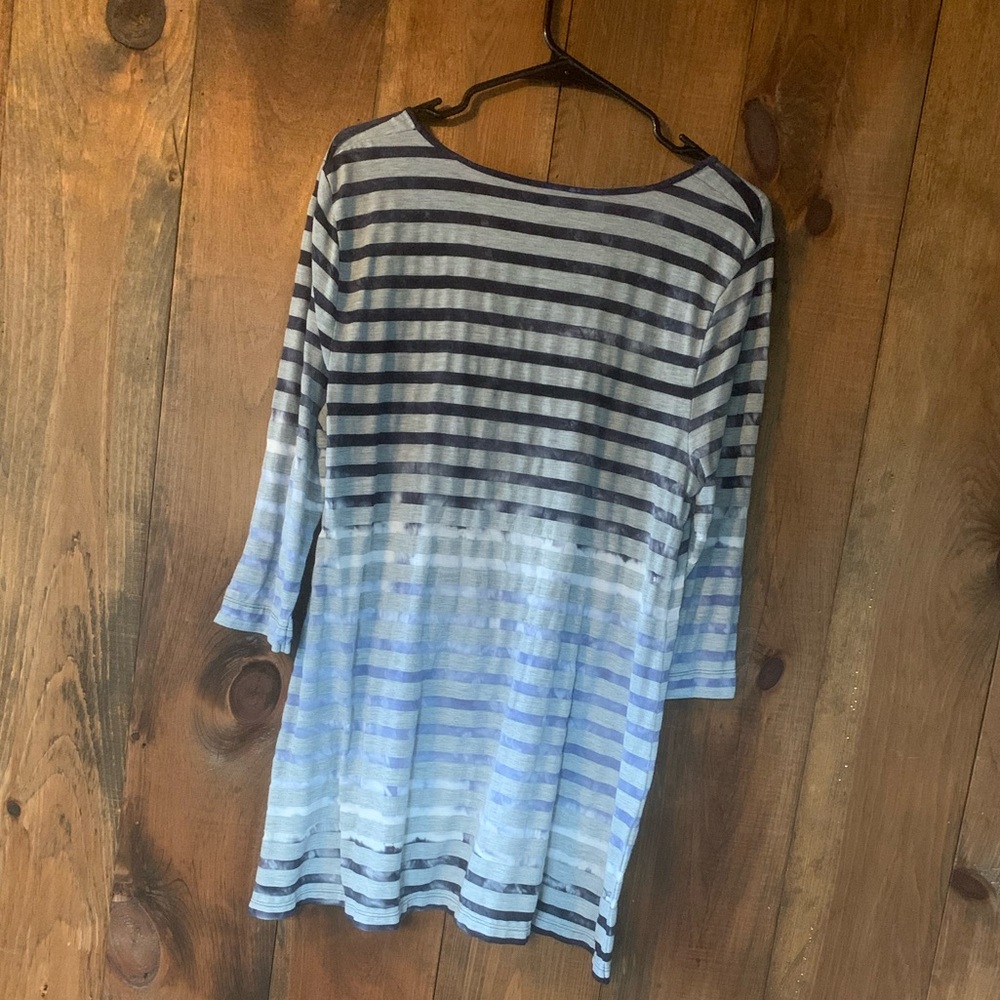 Striped three-quarter sleeve T-shirt - Picture 3 of 5